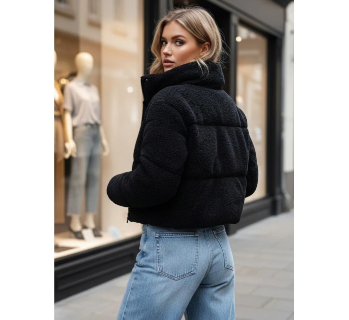 Dámská zimní krátká bunda z alpaky CELESTIAL black FashionStreet TY4481z