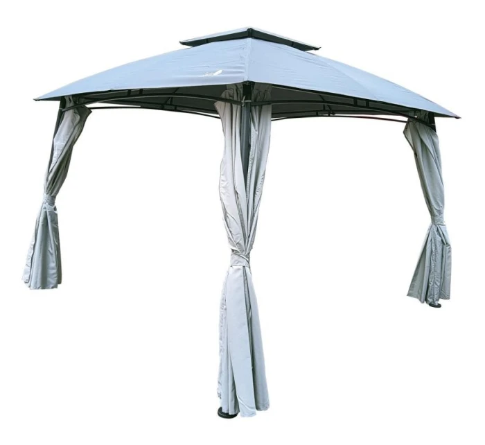 ZAHRADNÍ PIVILET 3x3x2,6 m se zásuvkami ŠEDÝ