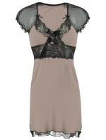 Dámská noční košile Paulina Cappucino-Black - Dkaren