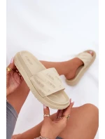 Dámské pantofle na platformě Big Star – béžové Dámské pantofle na platformě Big Star – béžové