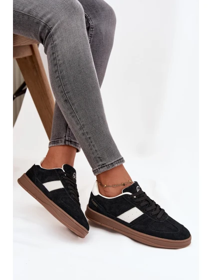 Semišové tenisky Vinceza – černé