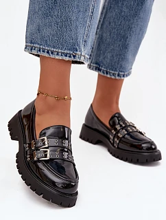 Dámské kožené mokasíny 270-35 Černá - Beltran