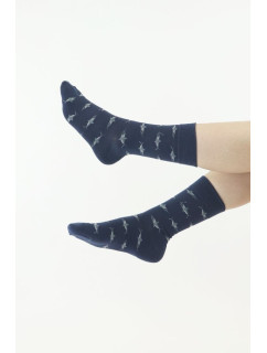 Veselé ponožky 17 modré se žraloky