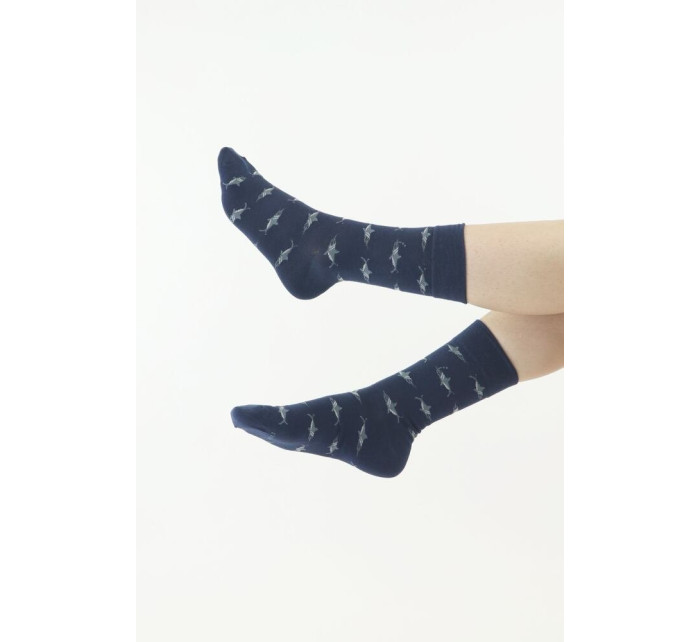 Veselé ponožky 17 modré se žraloky