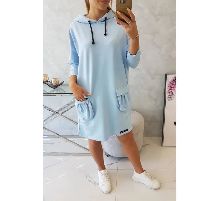 Šaty s kapucí modré Šaty s kapucí modré