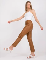 Spodnie DHJ SP model 20108856 camelowy - FPrice Spodnie DHJ SP model 20108856 camelowy - FPrice