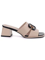 Dámské žabky na podpatku béžové Vinceza 62284 Dámské žabky na podpatku béžové Vinceza 62284