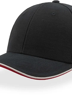 Atlantis Headwear Pilot Piping Sandwich 6 panelová broušená sandwich kšiltovka 33.0502 navy/white