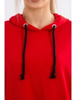 Šaty s kapucí v červené barvě Šaty s kapucí v červené barvě