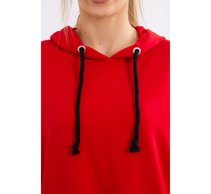 Šaty s kapucí v červené barvě Šaty s kapucí v červené barvě