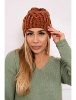 Veselá fleecová čepice model 18750227 hnědá - K-Fashion Veselá fleecová čepice model 18750227 hnědá - K-Fashion