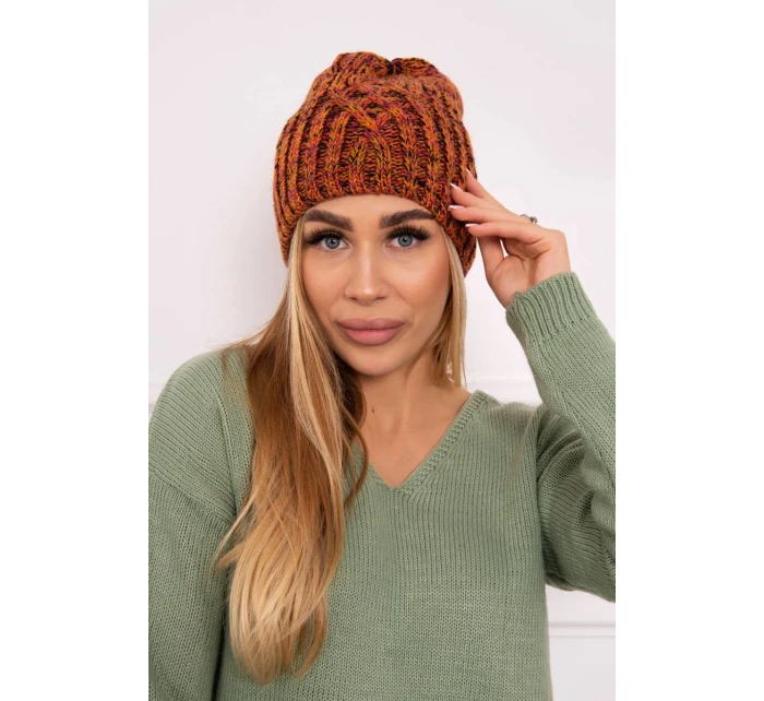 Veselá fleecová čepice model 18750227 hnědá - K-Fashion Veselá fleecová čepice model 18750227 hnědá - K-Fashion