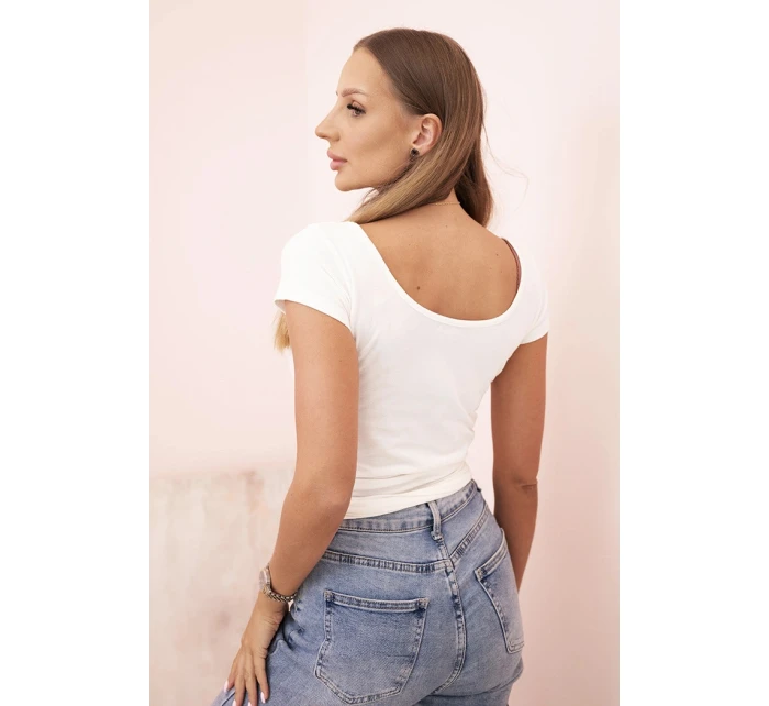 Dámská klasická bavlněná blůza s krátkým rukávem modrá