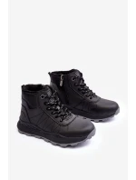 Dětské zateplené trekové boty černé Big Star MM374203