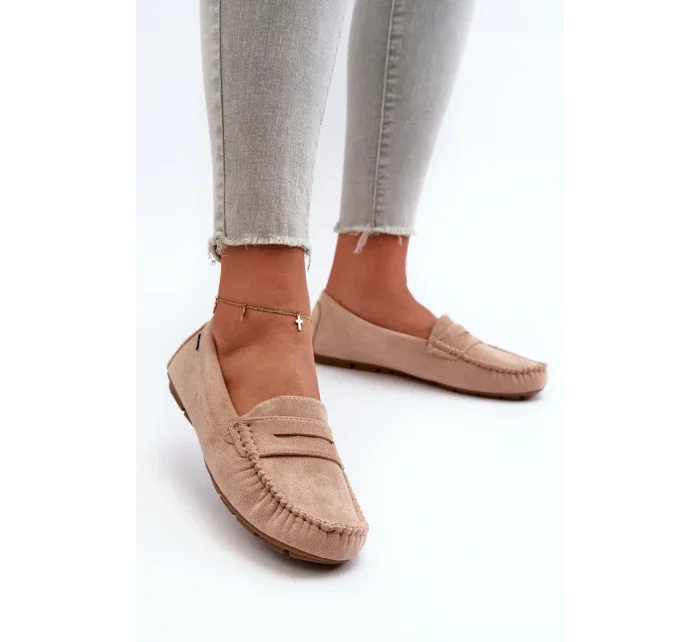 Dámské eko semišové mokasíny, světle béžová Rerteria Dámské eko semišové mokasíny, světle béžová Rerteria