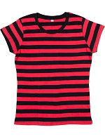 M Dámské pruhované tričko 70. black/red model 22514832 - Mantis