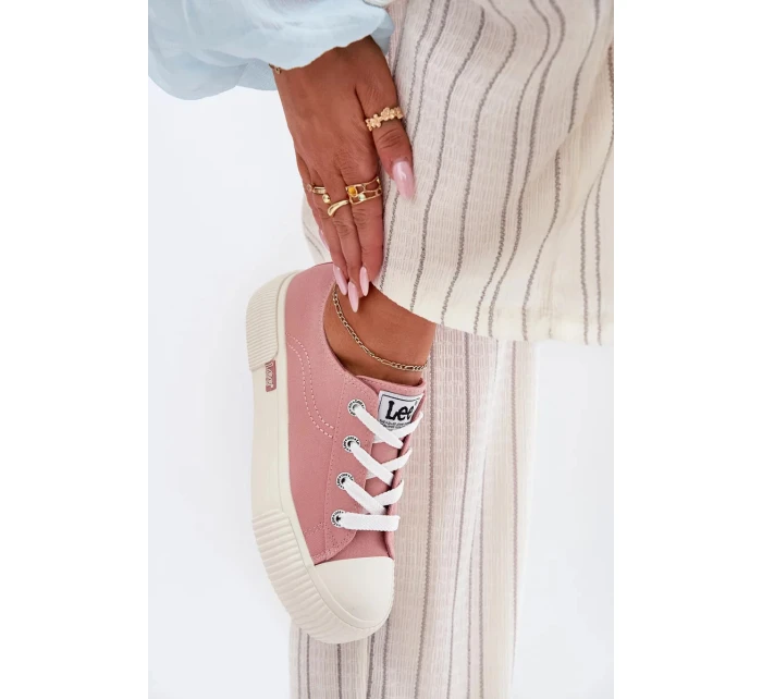 Dámské trampky na platformě LEE ISLA C WOMEN LOW – růžové
