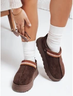 Dámské semišové hnědé sněhule Dstreet model 21993243 - FashionStreet