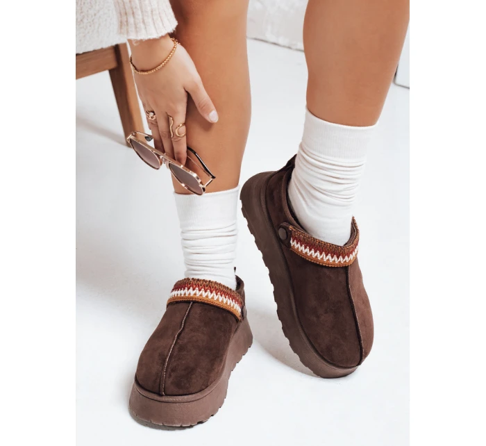 Dámské semišové hnědé sněhule Dstreet model 21993243 - FashionStreet