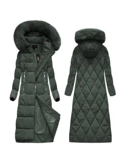 DŁUGA DAMSKA KURTKA ZIMOWA Z KAPTUREM model 21242159 - Libland