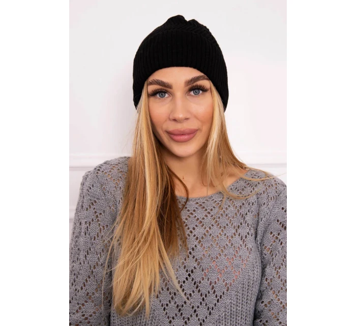 Tenká čepice Oliwia model 18750351 černá - K-Fashion Tenká čepice Oliwia model 18750351 černá - K-Fashion