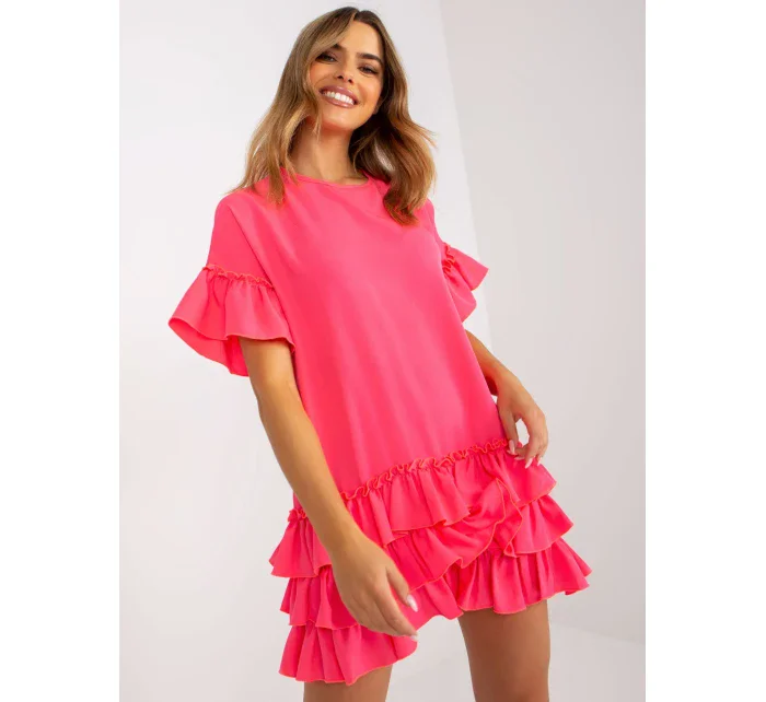 Šaty CHA SK 1422.19 fluo růžová