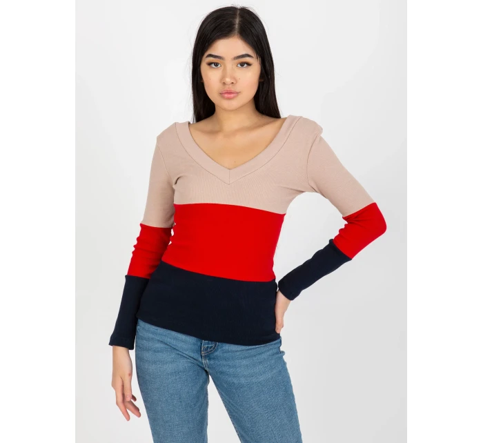 Halenka RV BZ 8429.41P tmavě modrá červená