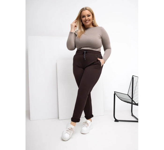 Spodnie dresowe RV DR model 21870767 ciemny brązowy - FPrice