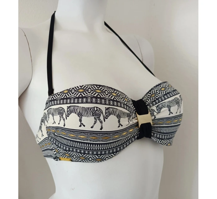 Vrchní díl plavek B4116-60010 černo-smetanový - Selmark