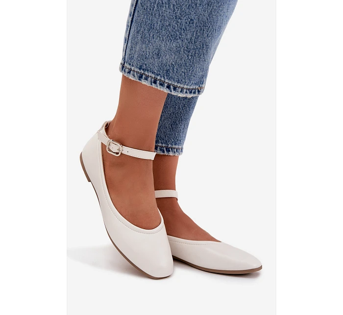 Dámské baleríny 21-42 Janelor bílé - Diamantique