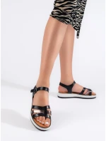 Exkluzívní černé sandály dámské platforma Exkluzívní černé sandály dámské platforma