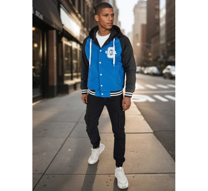 Pánská bunda bomber s kapucí modrá model 21986375 - Dstreet