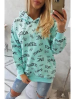 Mikina s nápisem mint