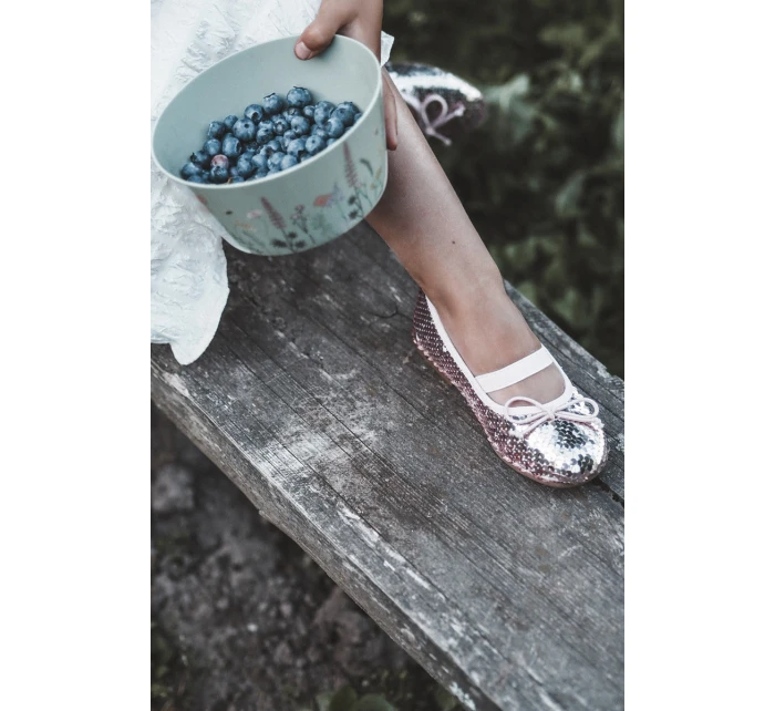 Dětské lodičky zdobené flitry růžové model 21663640 - Boto Dětské lodičky zdobené flitry růžové model 21663640 - Boto