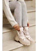 Boty S Kožíškem Typu Beránek Béžové Merilana Boty S Kožíškem Typu Beránek Béžové Merilana