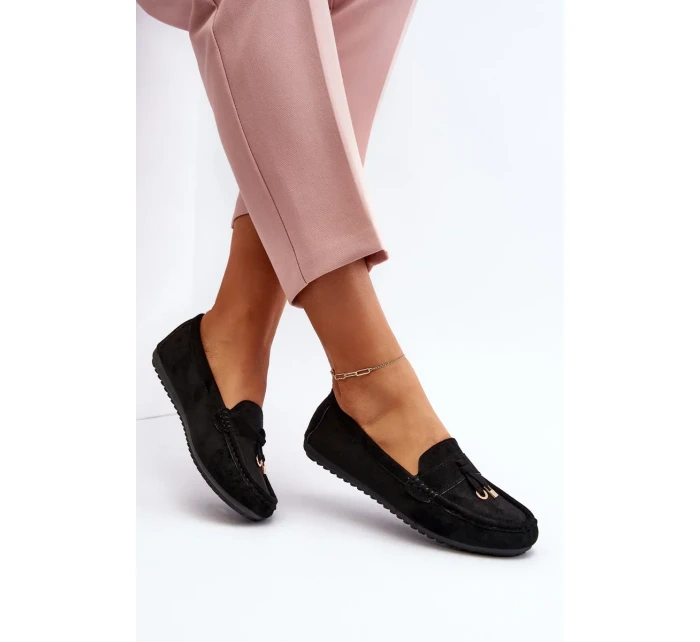 Dámské semišové klasické mokasíny černá Ontala Dámské semišové klasické mokasíny černá Ontala