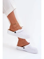 Dámské pěnové pantofle typu clogs Faylina – bílé