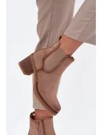 Dámské kotníkové boty Zelia na sloupku – béžové Dámské kotníkové boty Zelia na sloupku – béžové