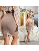 Sexy Waist-Miniskirt with zipper and belt