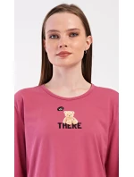 Dámské pyžamo dlouhé Pink model 20848216 - Vienetta