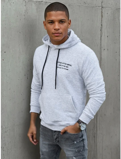 Pánská šedá mikina FashionStreet BX5462 Pánská šedá mikina FashionStreet BX5462