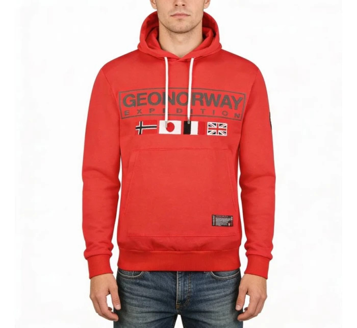 Geographical Norway Great DB 317 M WY8613H/GN-Red Mikina s kapucí