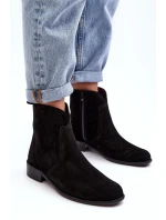 Kožené dámské boty na zip černé Nicole model 21636144 - Boto Kožené dámské boty na zip černé Nicole model 21636144 - Boto