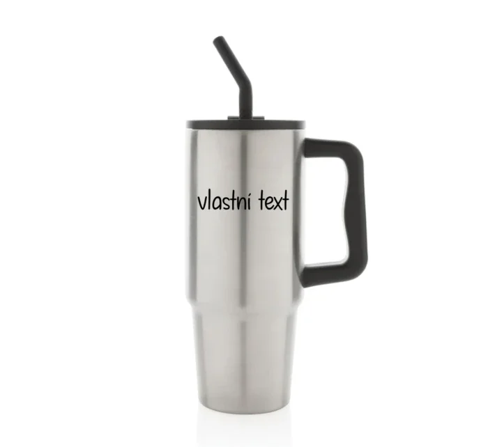 Vlastní text na termosku s barevným víčkem