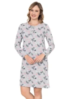 Dámská noční košile šedá s model 19034501 - Christina Secret Dámská noční košile šedá s model 19034501 - Christina Secret