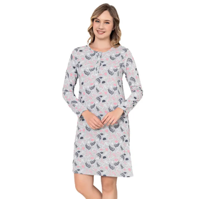 Dámská noční košile šedá s model 19034501 - Christina Secret Dámská noční košile šedá s model 19034501 - Christina Secret