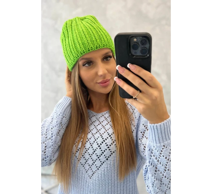 Dámská čepice Rebeka K345 green neon Dámská čepice Rebeka K345 green neon
