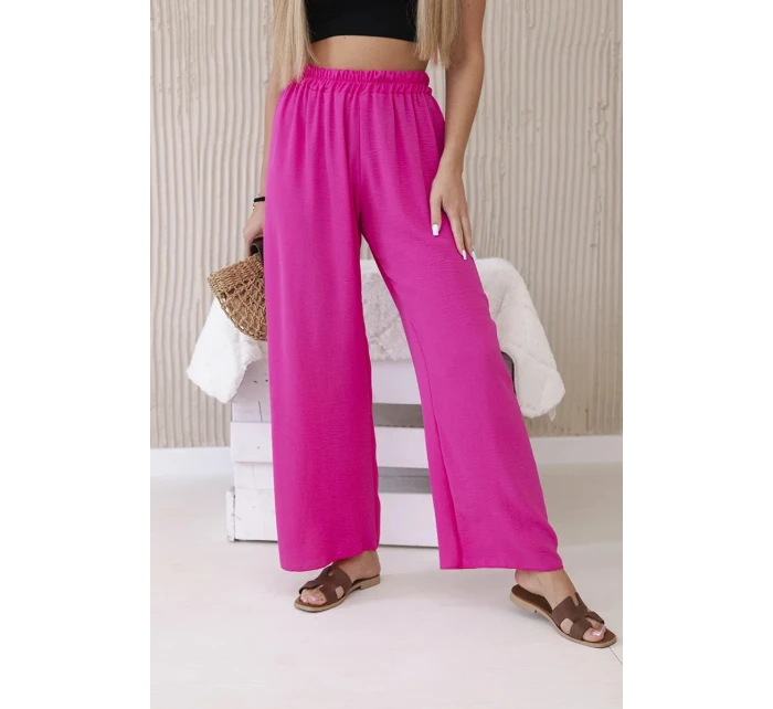 Kalhoty se širokými nohavicemi růžový Kalhoty se širokými nohavicemi růžový