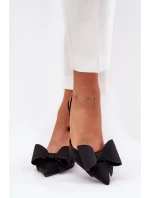 Lodičky S Odkrytými Patami A Mašlí Černé Eklevia