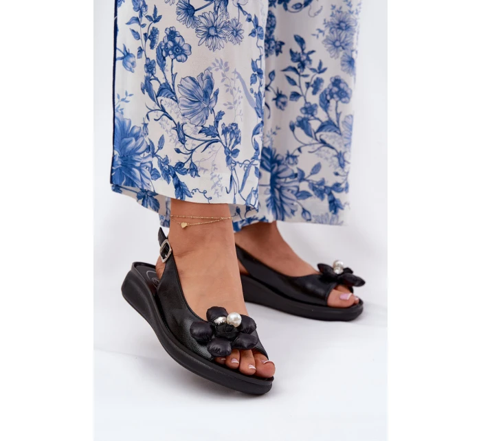 Dámské Sandály S Dekorativním Černé model 21691852 - Boto Dámské Sandály S Dekorativním Černé model 21691852 - Boto